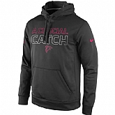 Men's Atlanta Falcons Nike Breast Cancer Awareness KO Pullover Performance Hoodie - Charcoal,baseball caps,new era cap wholesale,wholesale hats